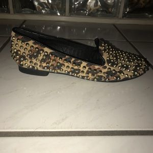 Steve Madden Leopard Studded Loafers